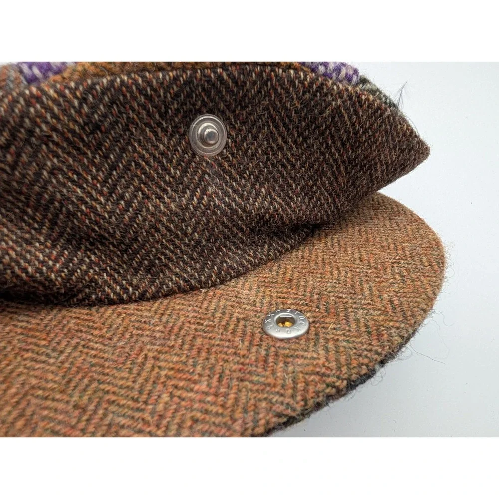 Hanna Hats of Donegal XL Patchwork Wool Flat Cap Newsboy Made in Ireland